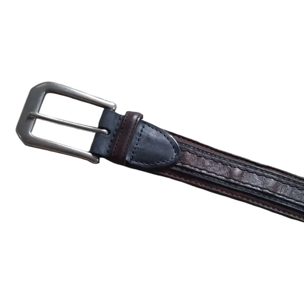 Johnston & Murphy Black and Brown Leather Belt Size 34